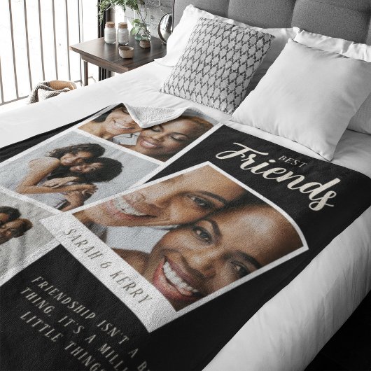 Best Friends Photo Collage Fleece Blanket フリースブランケット