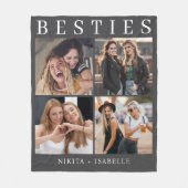 Best Friends Photo Collage Keepsake Fleece Blanket フリースブランケット (正面)