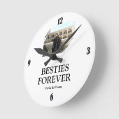 Best Friends Photo Wall Round Clock ラウンド壁時計 (傾斜)