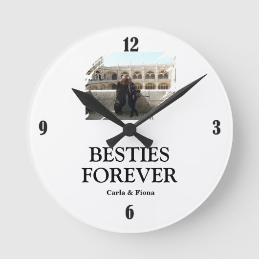 Best Friends Photo Wall Round Clock ラウンド壁時計 (正面)
