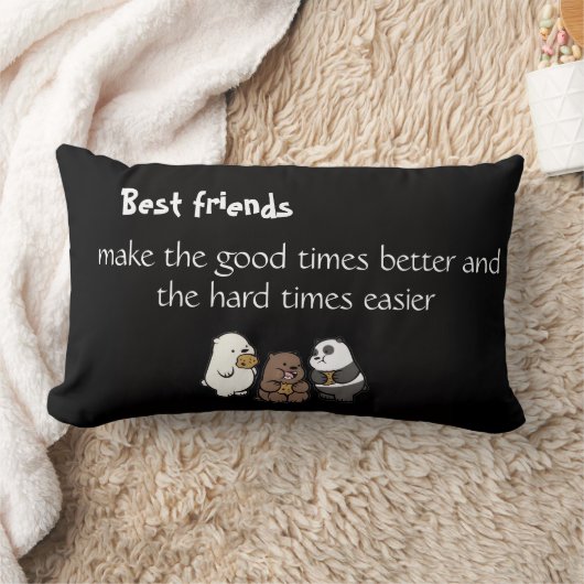 Best Friends Pillow ランバークッション (ブランケット)