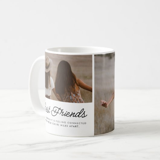 Best Friends Quote Photo Script Keepsake コーヒーマグカップ (正面左)
