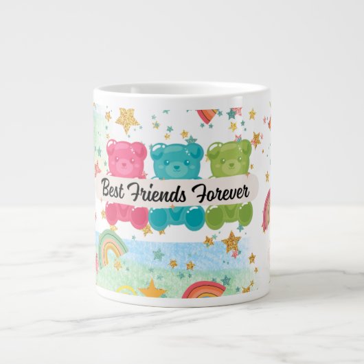 Best friends rainbow mug ジャンボコーヒーマグカップ (正面)