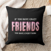 Best Friends Saying Photo Keepsake Throw Pillow クッション (ブランケット)