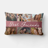 Best Friends Script Calligraphy Photo Collage  ランバークッション (裏面)