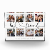 Best Friends Script Gift For Friends Photo Collage フォトブロック (正面)