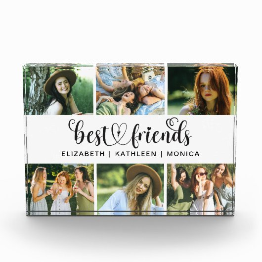 Best Friends Script Photo Collage Block フォトブロック (正面)