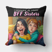 Best Friends Sisters Funny  クッション (正面)