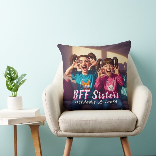 Best Friends Sisters Funny  クッション (椅子)