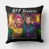 Best Friends Sisters Funny BFF  クッション (裏面)