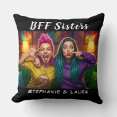 Best Friends Sisters Funny BFF  クッション (正面)