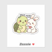 Best Friends Sticker Cute Turtle and Bunny シール (シート)