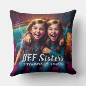 Best Friends Twin Sisters Funny  クッション (裏面)