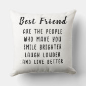 Best Friends With inspirational Quote クッション (裏面)