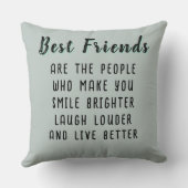 Best Friends With inspirational Quote クッション (裏面)