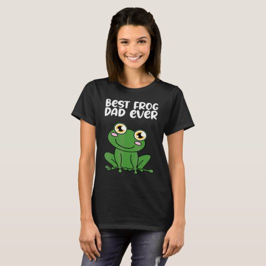 Best Frog Dad Ever Tシャツ (正面フル)