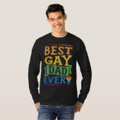 Best Gay Dad Ever Cute  Gay Pride from Son Daughte Tシャツ (正面フル)