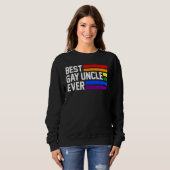 best gay uncle ever LGBTQ Gay Pride スウェットシャツ (正面フル)