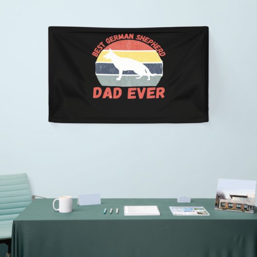 Best German Shepherd dad ever quote Funny Shepherd 横断幕 (トレードショー)