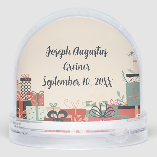 Best Gift Ever Baby Christmas Present Snow Globe (裏面)