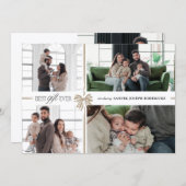 Best Gift Ever Holiday Birth Announcement シーズンカード (正面/裏面)