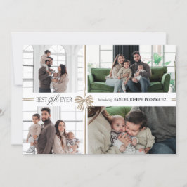 Best Gift Ever Holiday Birth Announcement シーズンカード