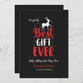 Best Gift Ever Holiday Pregnancy Card シーズンカード (正面/裏面)