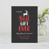 Best Gift Ever Holiday Pregnancy Card シーズンカード (スタンド正面)