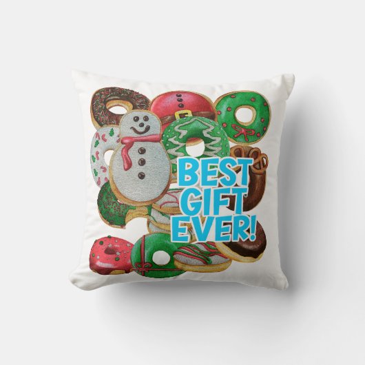 Best Gift Ever! Xmas Doughnuts クッション (正面)