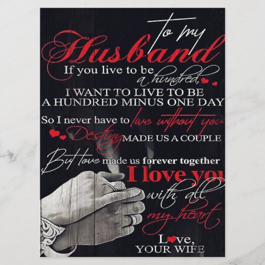 Best Gift For Husband | To My Husband Quotes メニュー (正面)