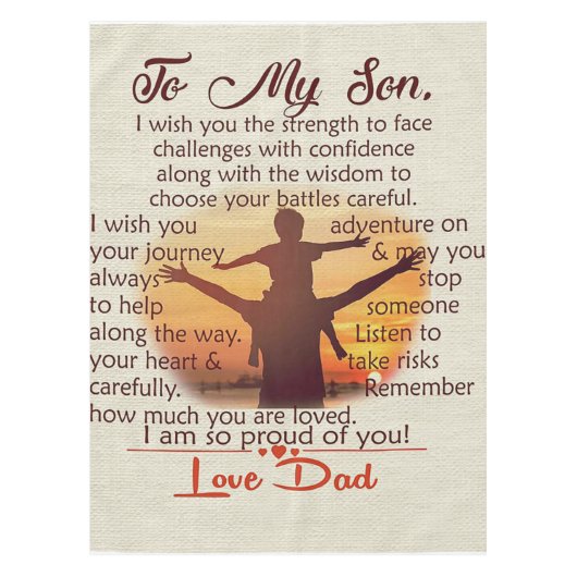Best Gift For Son | To My Son Quotes テーブルクロス (正面)