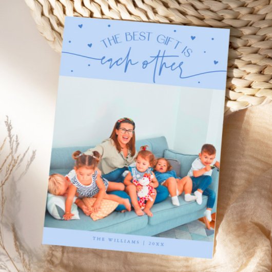 Best Gift Icy Blue Valentines Day Photo シーズンカード