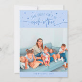 Best Gift Icy Blue Valentines Day Photo シーズンカード (正面)