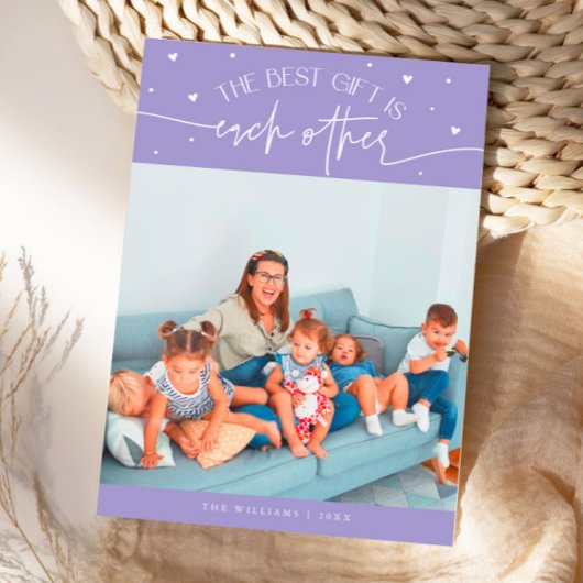 Best Gift Lilac Valentines Day Photo シーズンカード