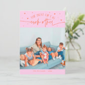 Best Gift Orange Pink Valentines Day Photo シーズンカード (スタンド正面)