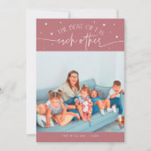 Best Gift Pink Valentines Day Photo シーズンカード (正面)