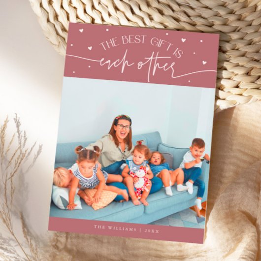 Best Gift Pink Valentines Day Photo シーズンカード