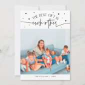 Best Gift White Valentines Day Photo シーズンカード (正面)