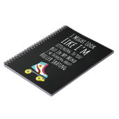 Best Gifts For Roller Skaters Typography Skating ノートブック (左側)