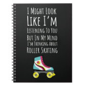 Best Gifts For Roller Skaters Typography Skating ノートブック (正面)