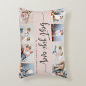 Best Gigi Ever 8 Photo Collage Blush Pink アクセントクッション (正面(垂直))