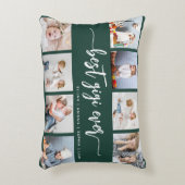 Best Gigi Ever 8 Photo Collage Dark Green アクセントクッション (正面(垂直))