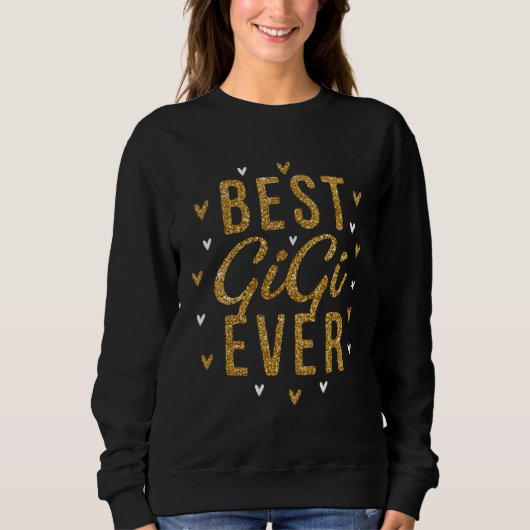 Best Gigi Ever  Cute Love Heart Print スウェットシャツ (正面)