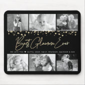 Best Glamma Ever Gold Glitter 6 Photo Collage Chic マウスパッド (正面)