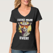Best Goat Mom Ever Goat Tシャツ (正面)