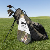 Best Godfather By Par Custom Photo Golf Towel ゴルフタオル (グリーン)