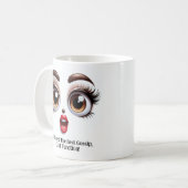 Best Gossip, Fabulous Eyes Funny Face コーヒーマグカップ (正面左)