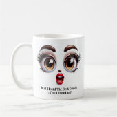 Best Gossip, Fabulous Eyes Funny Face コーヒーマグカップ (左)