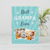 Best Grampa Ever | Father's Day Flat Photo カード (スタンド正面)