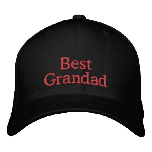 Best Grandad's Embroidered Hat 刺繍入りキャップ (正面)